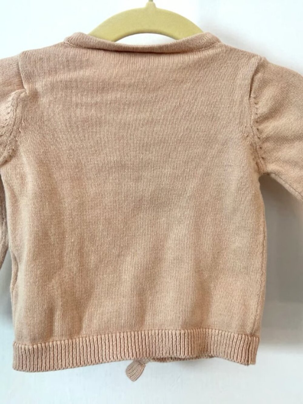 Dusty Pink Ruffle Laura Ashley Baby Girl Cardigan Cotton 6-9M Girly - Picture 2 of 5
